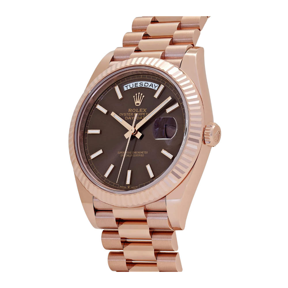 Day-Date 40mm 228235 Rose Gold Chocolate Roman Dial (2025)