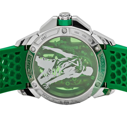 Epic X CR7 44mm Heart of CR7 Stainless Steel Green on Strap EX120.10.AD.AA.ABRUA