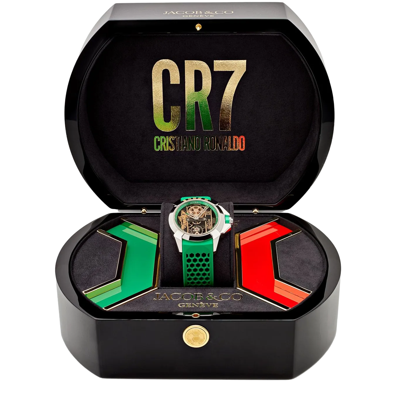 Epic X CR7 44mm Heart of CR7 Stainless Steel Green on Strap EX120.10.AD.AA.ABRUA