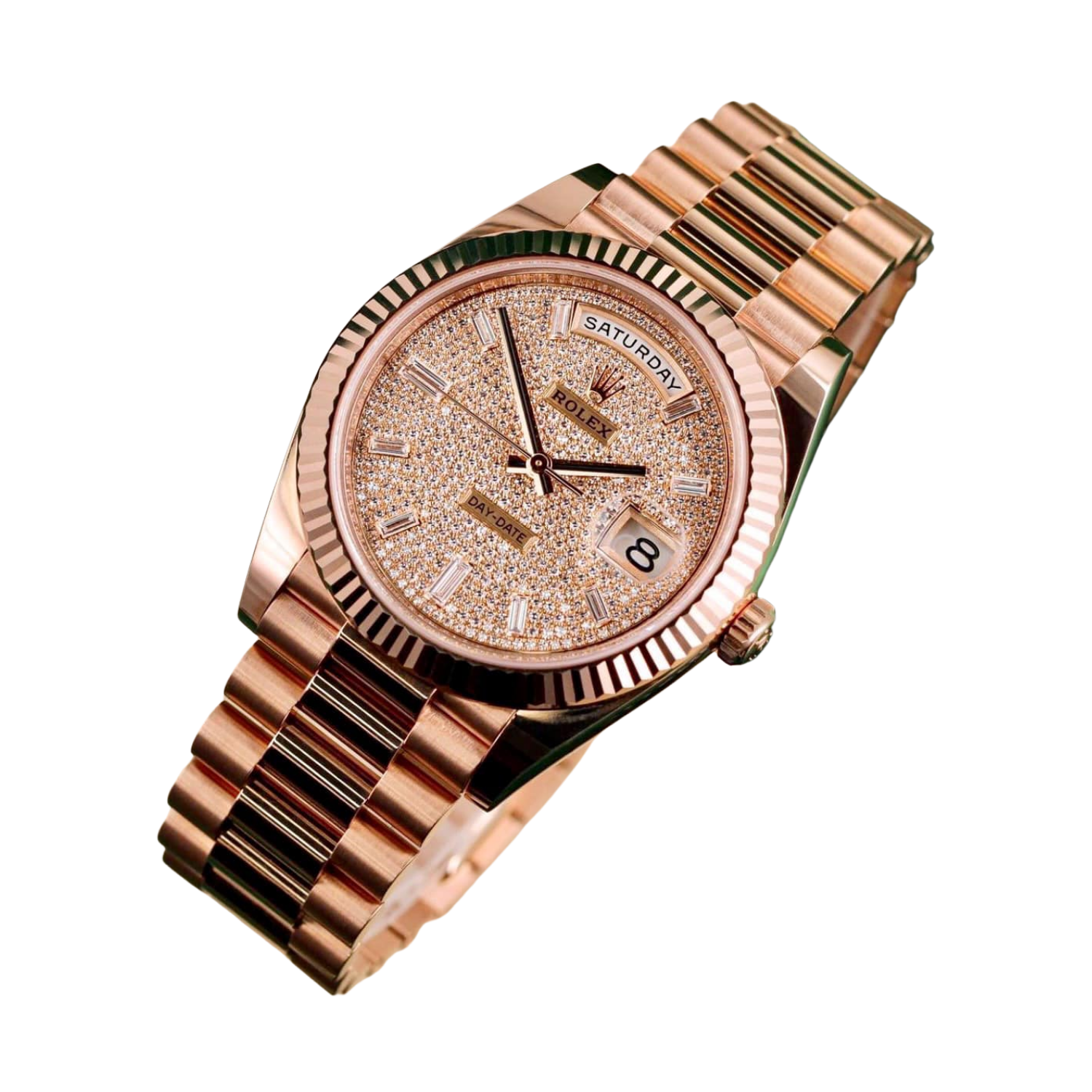 Day-Date 40mm Rose Gold Pavè Diamond Dial m228235-0036