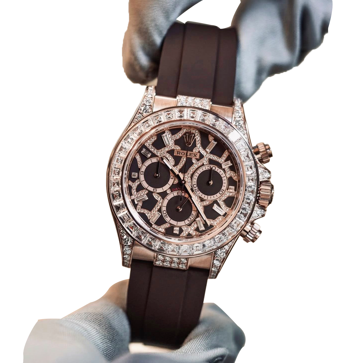 Daytona 40 mm Giraffe Rose Gold Diamond Dial 126555TBR