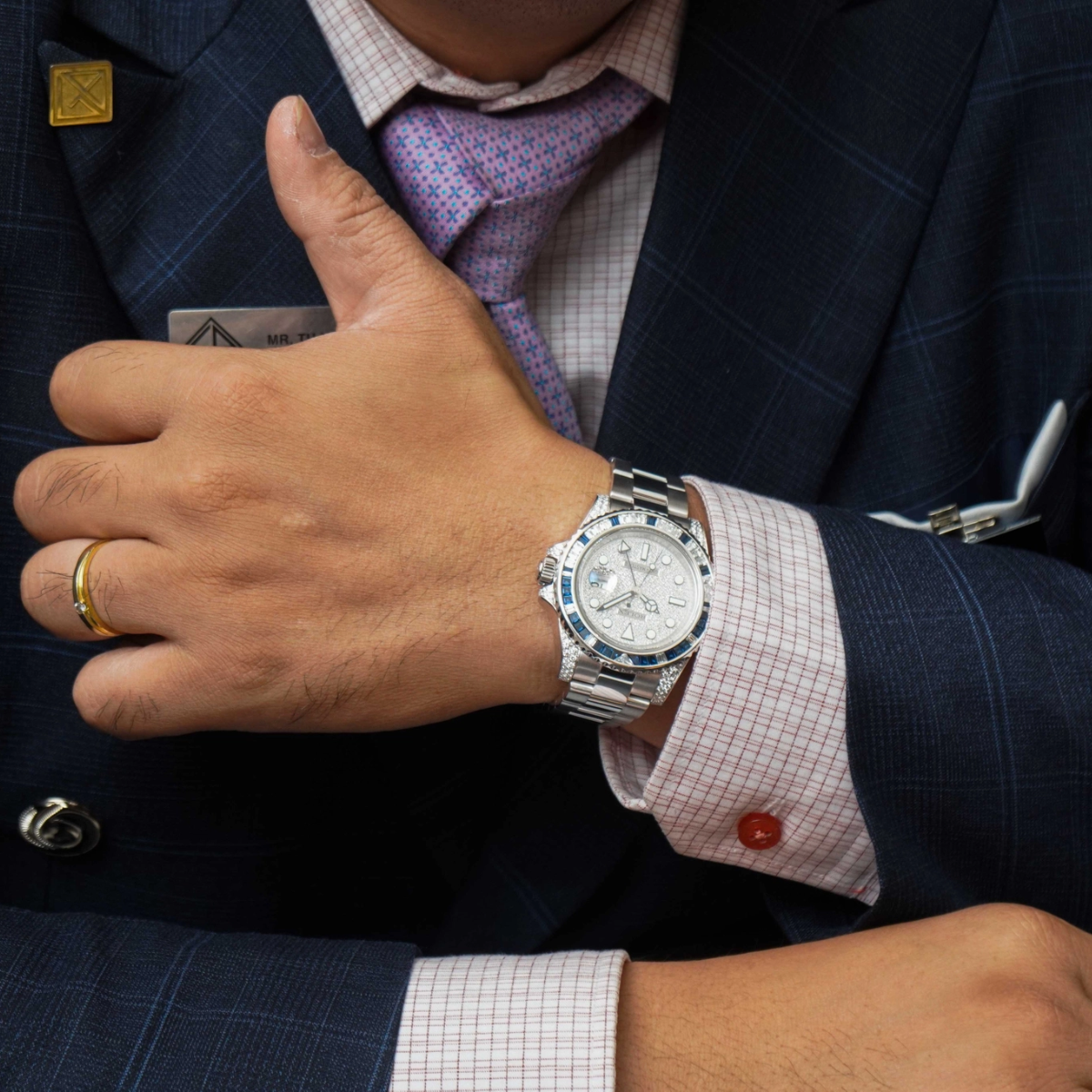 Oyster Perpetual GMT-Master II 40mm White Gold Blue Sapphire Bezel 116759SA