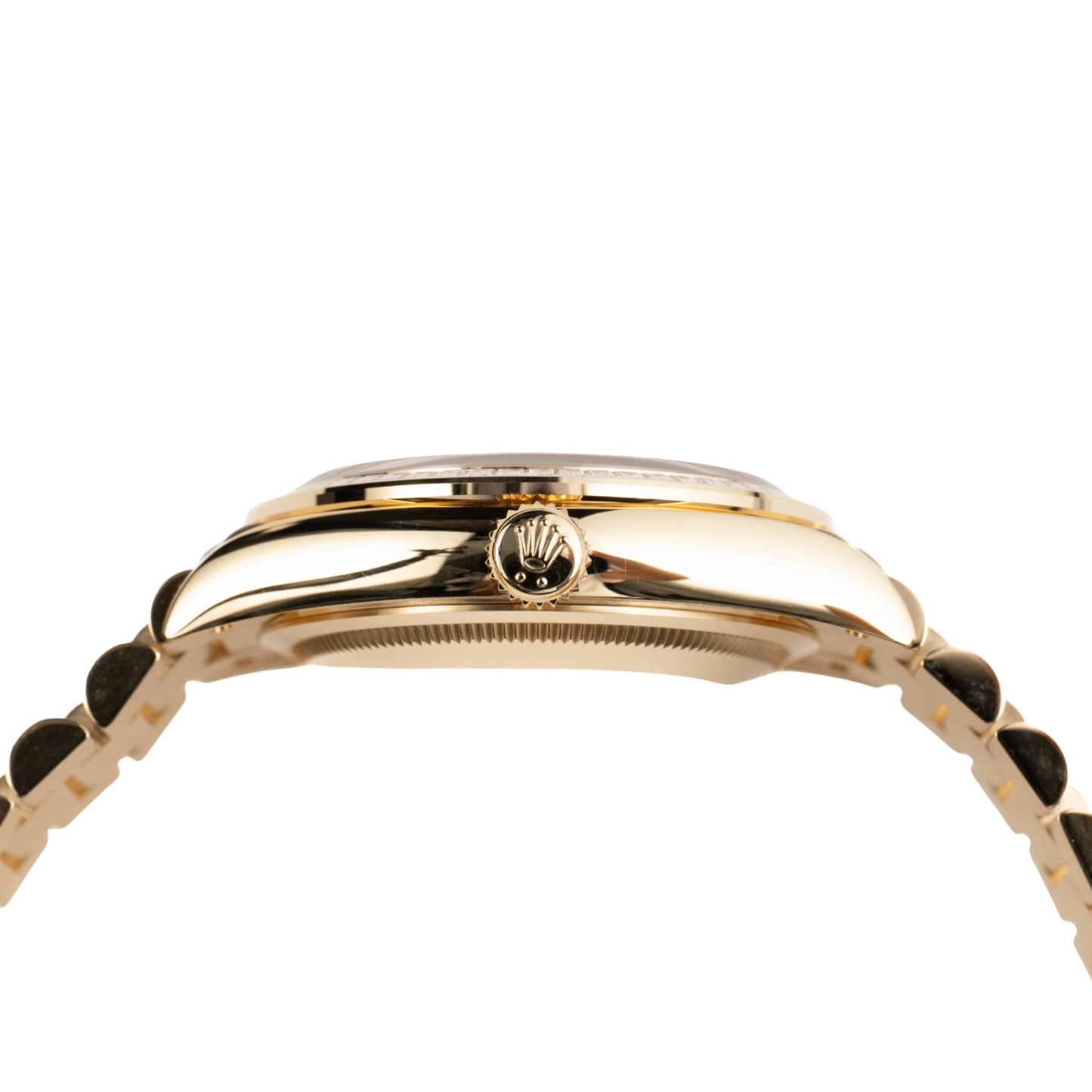 Day-Date 36mm Yellow Gold Turquoise Stone Diamond Roman Numerals Dial Diamond Bezel 128398TBR