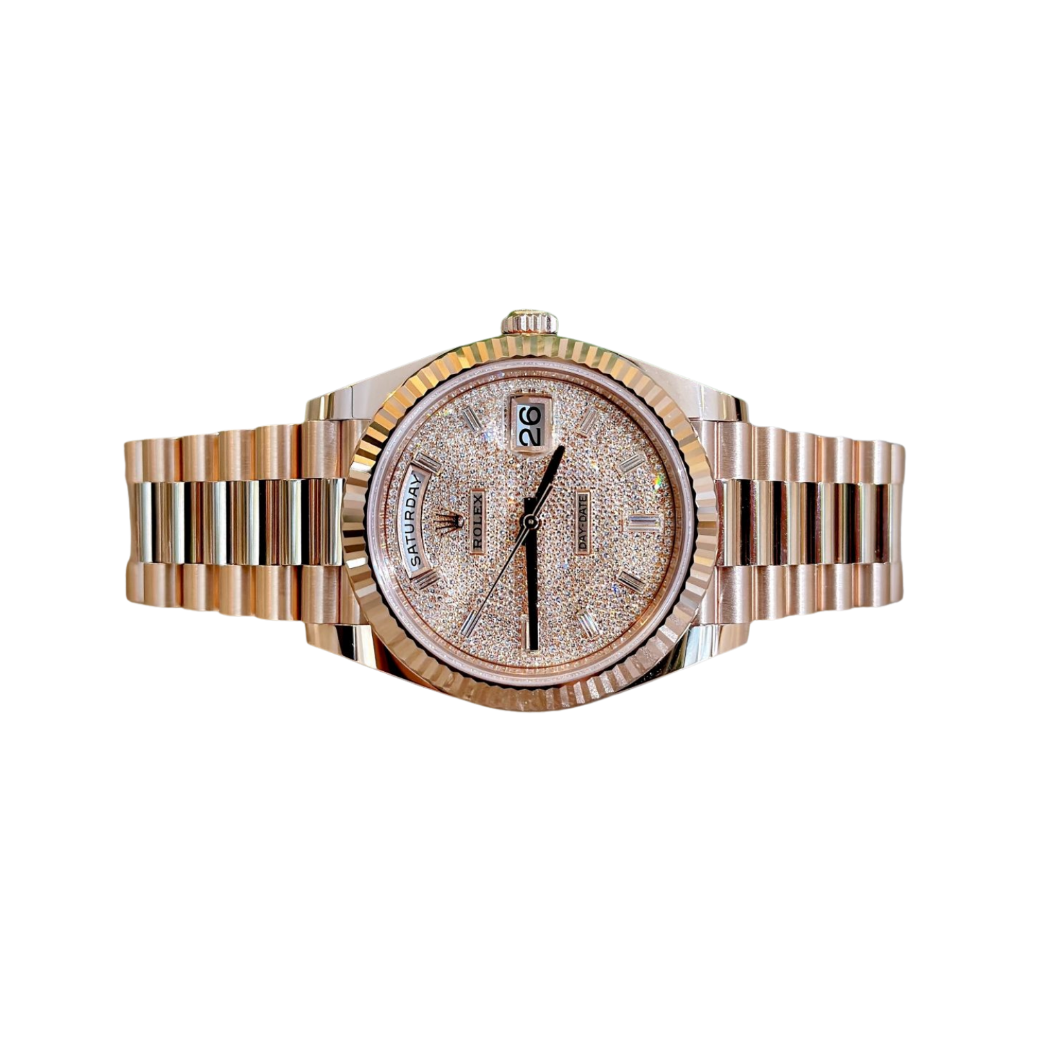Day-Date 40mm Rose Gold Pavè Diamond Dial m228235-0036