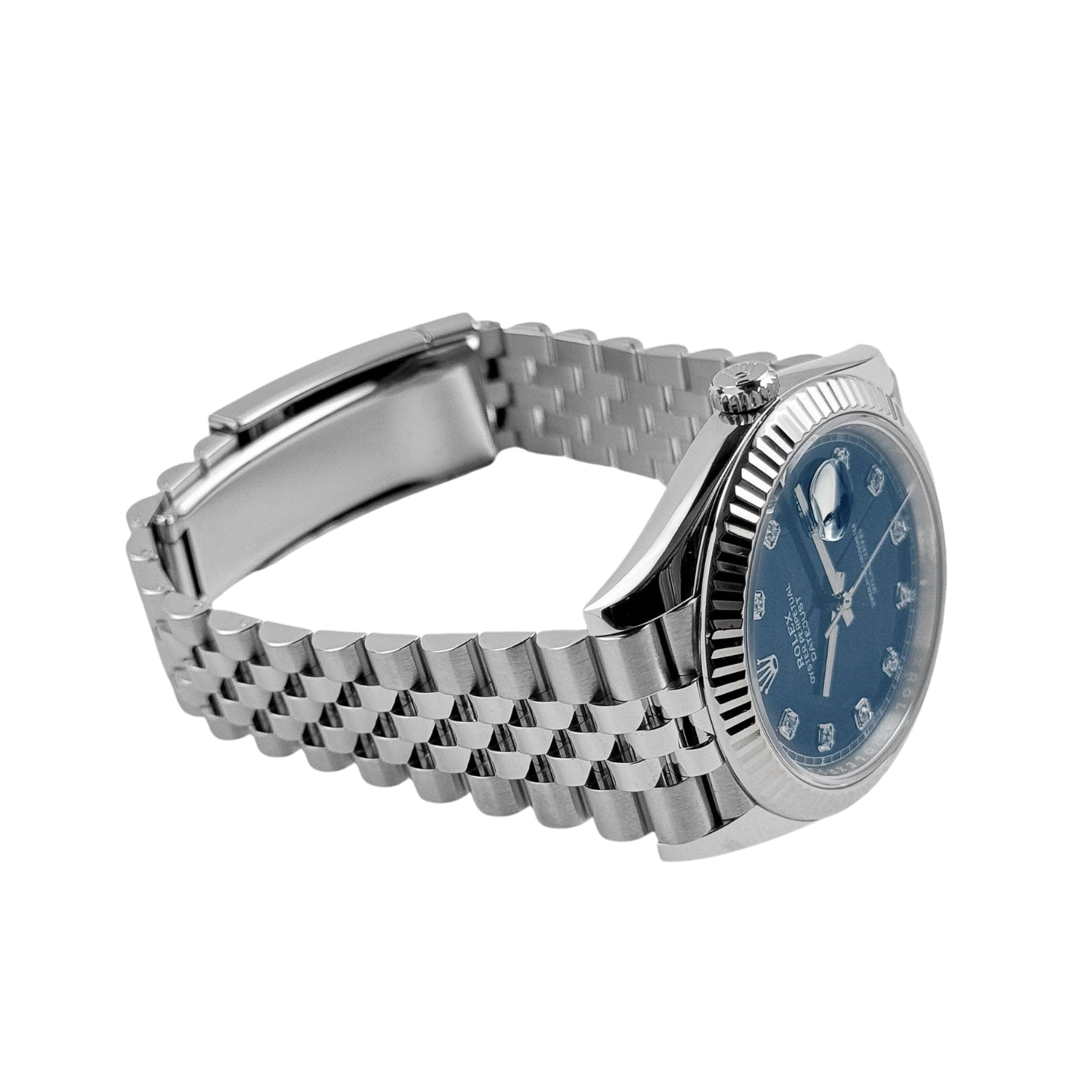 Datejust 36mm Steel & White Gold Blue Dial Diamonds m126334-0016