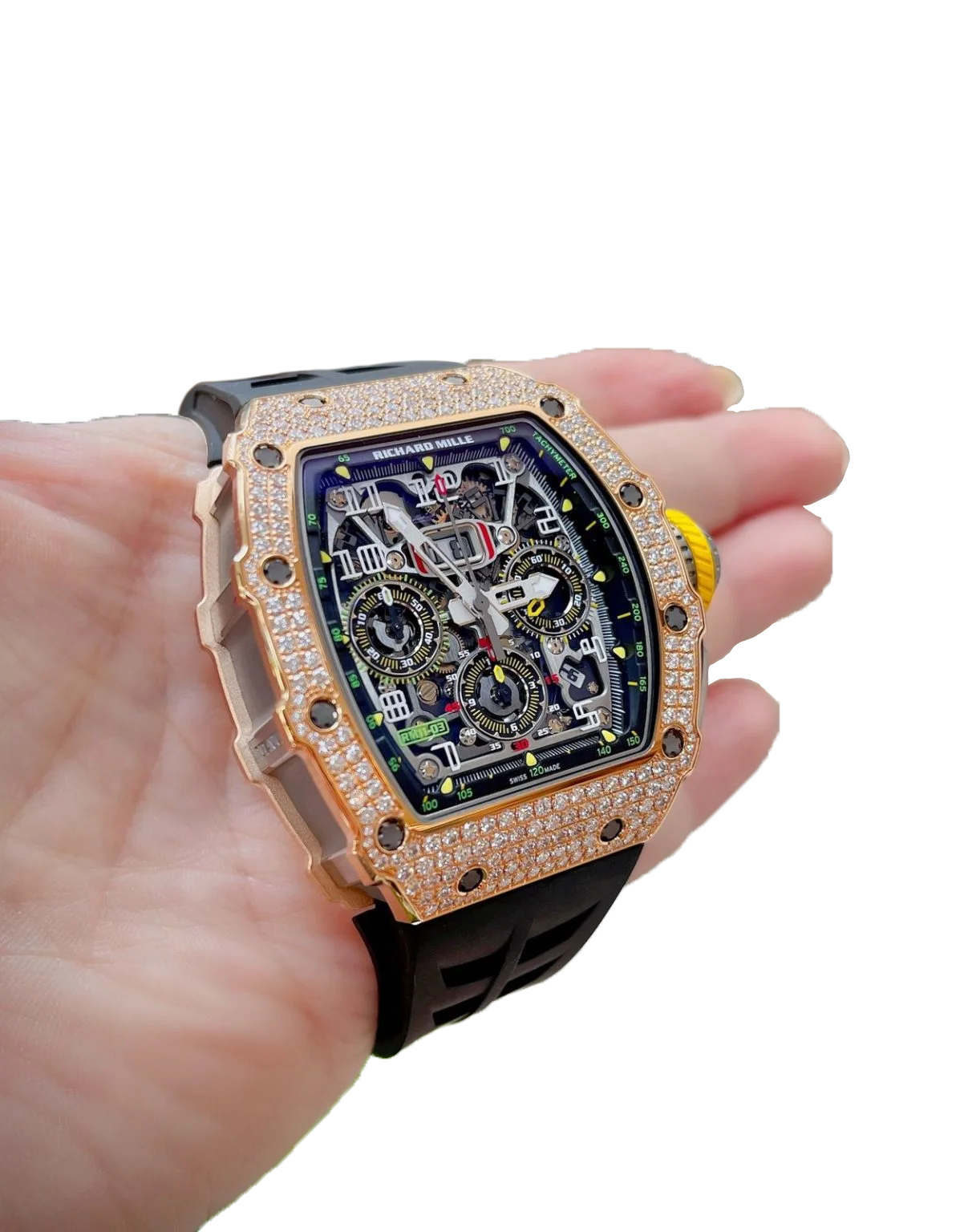 RM 11-03 Flyback Chronograph Diamond Set Rose Gold