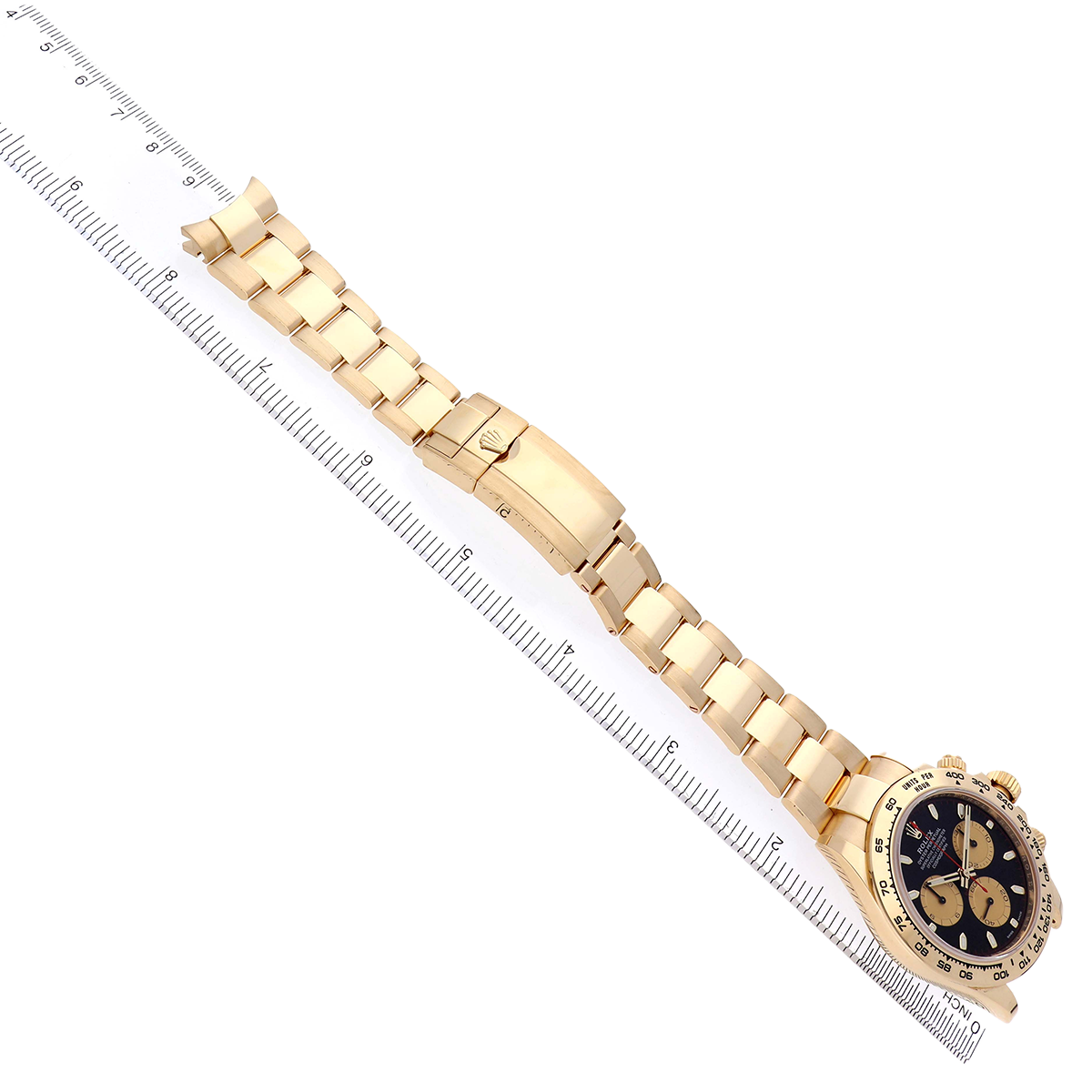 Daytona 40mm Black Dial Yellow Gold Mens Automatic Watch 116508