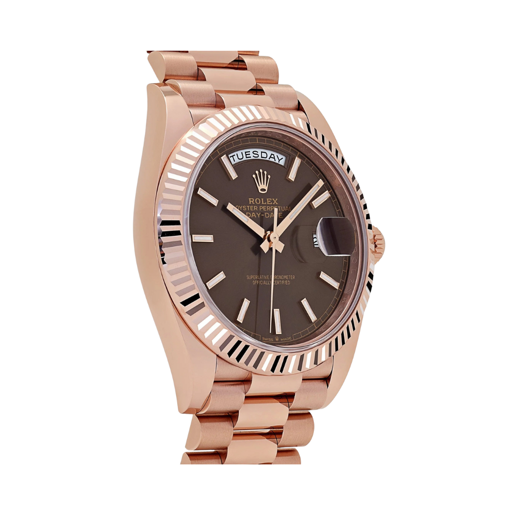Day-Date 40mm 228235 Rose Gold Chocolate Roman Dial (2025)