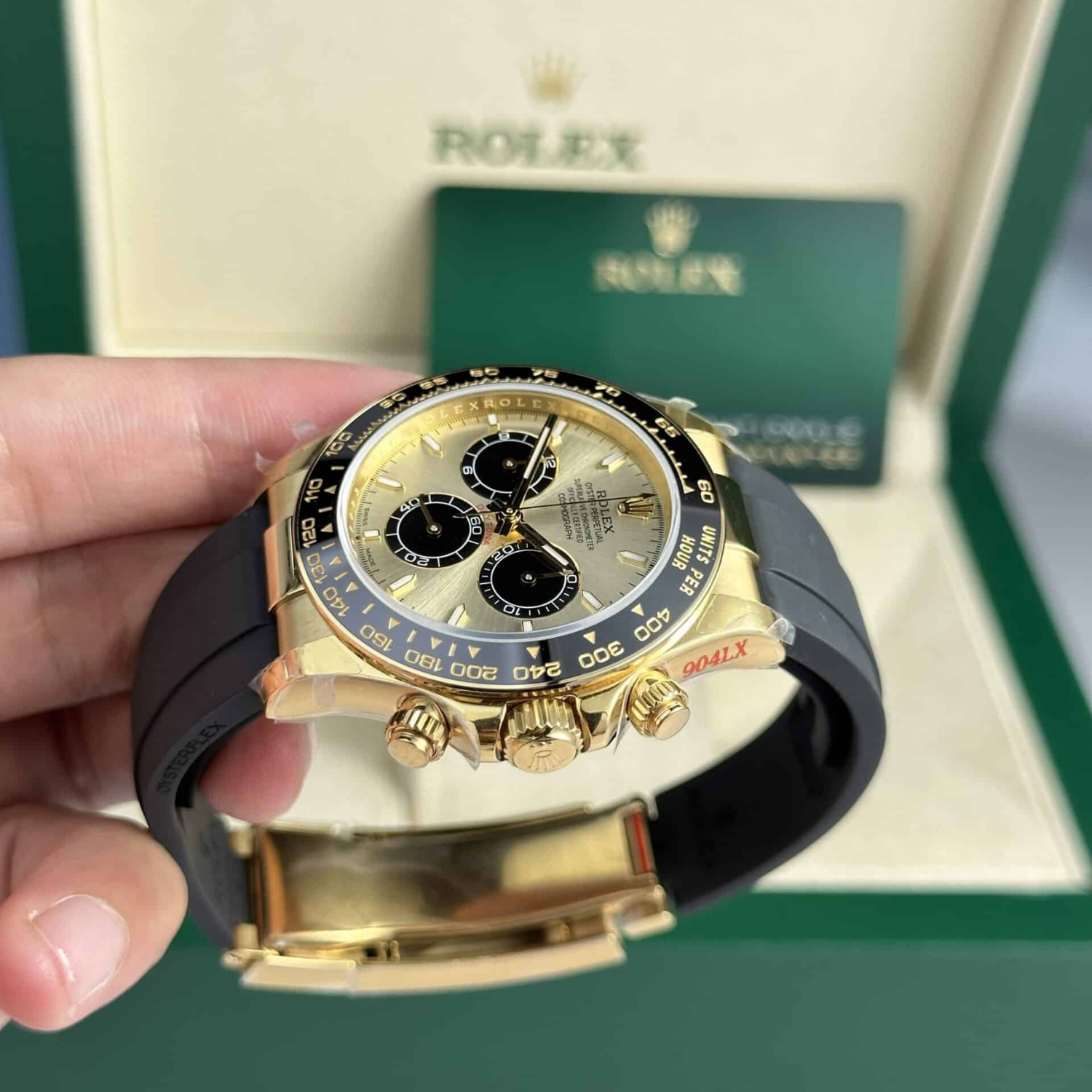 Daytona 40mm Pikachu Yellow Gold Champagne Black Dial 126518LN