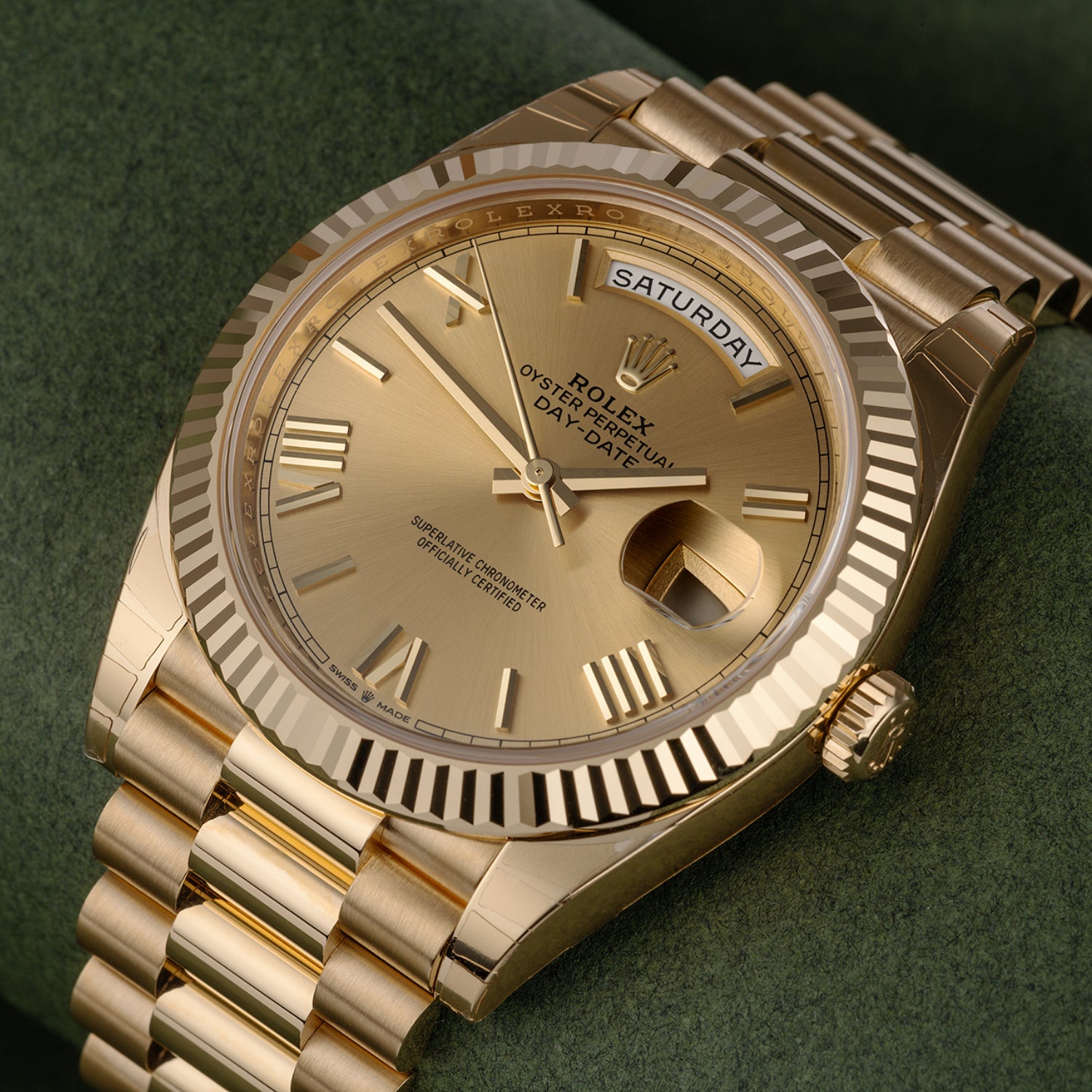 Day-Date 40mm Yellow Gold Champagne Roman Dial m228238-0006