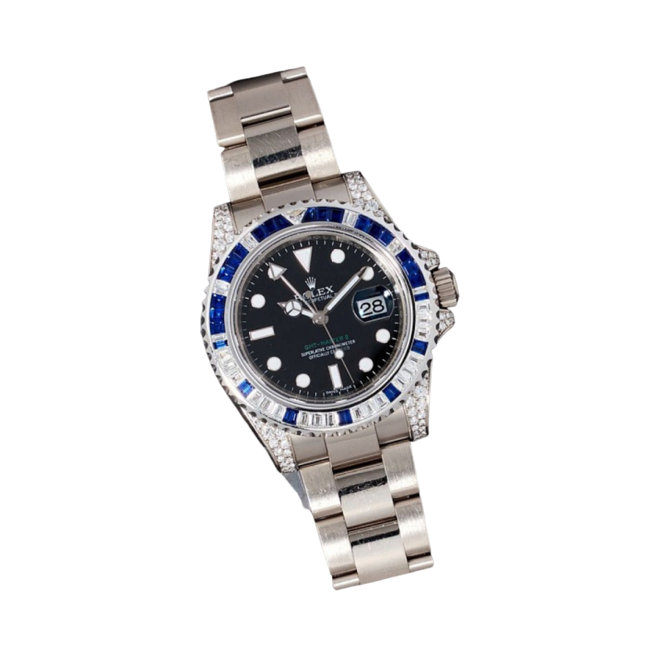 GMT-Master II, Reference 116759SA White Gold Diamond And Sapphire