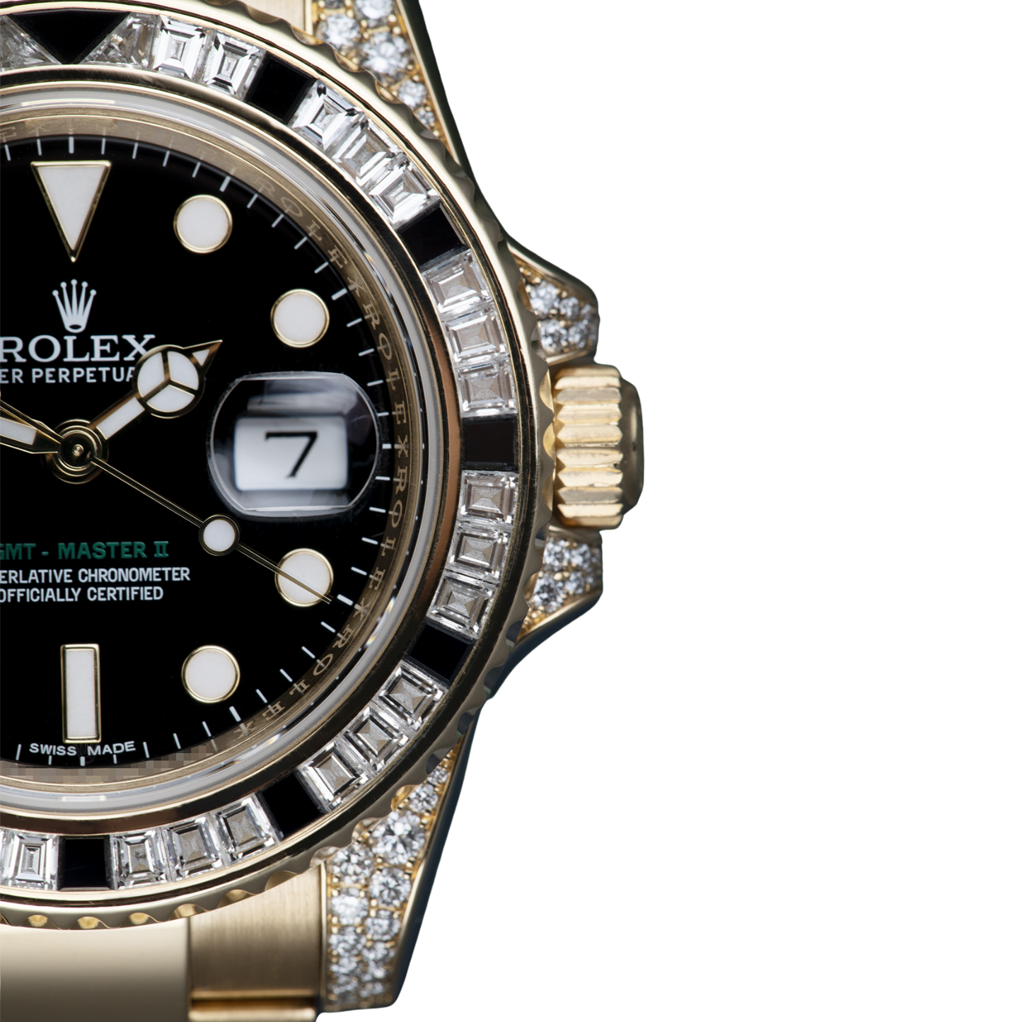 GMT Master II 18k Yellow Gold Diamond Black Sapphire 116758SANR