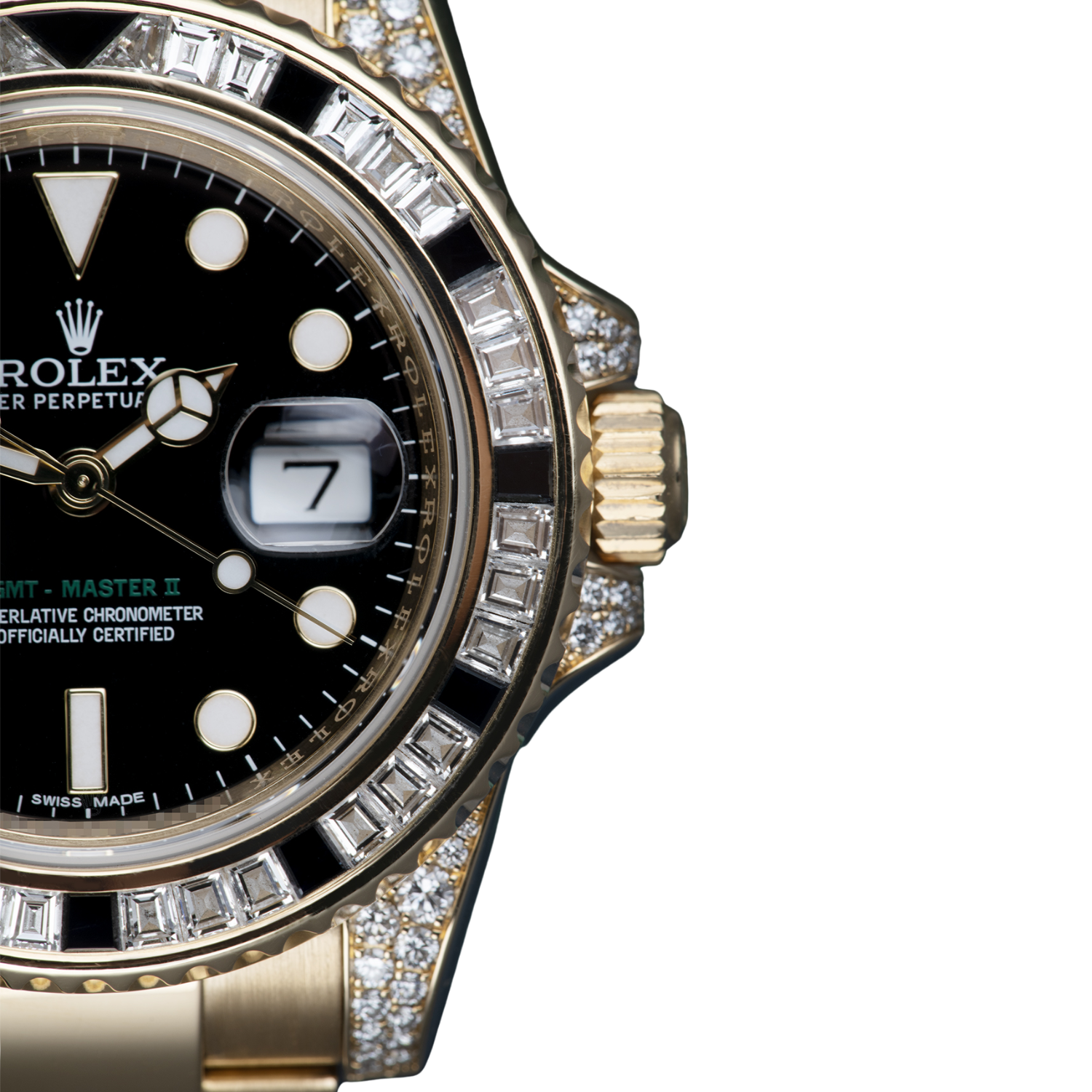 GMT Master II 18k Yellow Gold Diamond Black Sapphire 116758SANR
