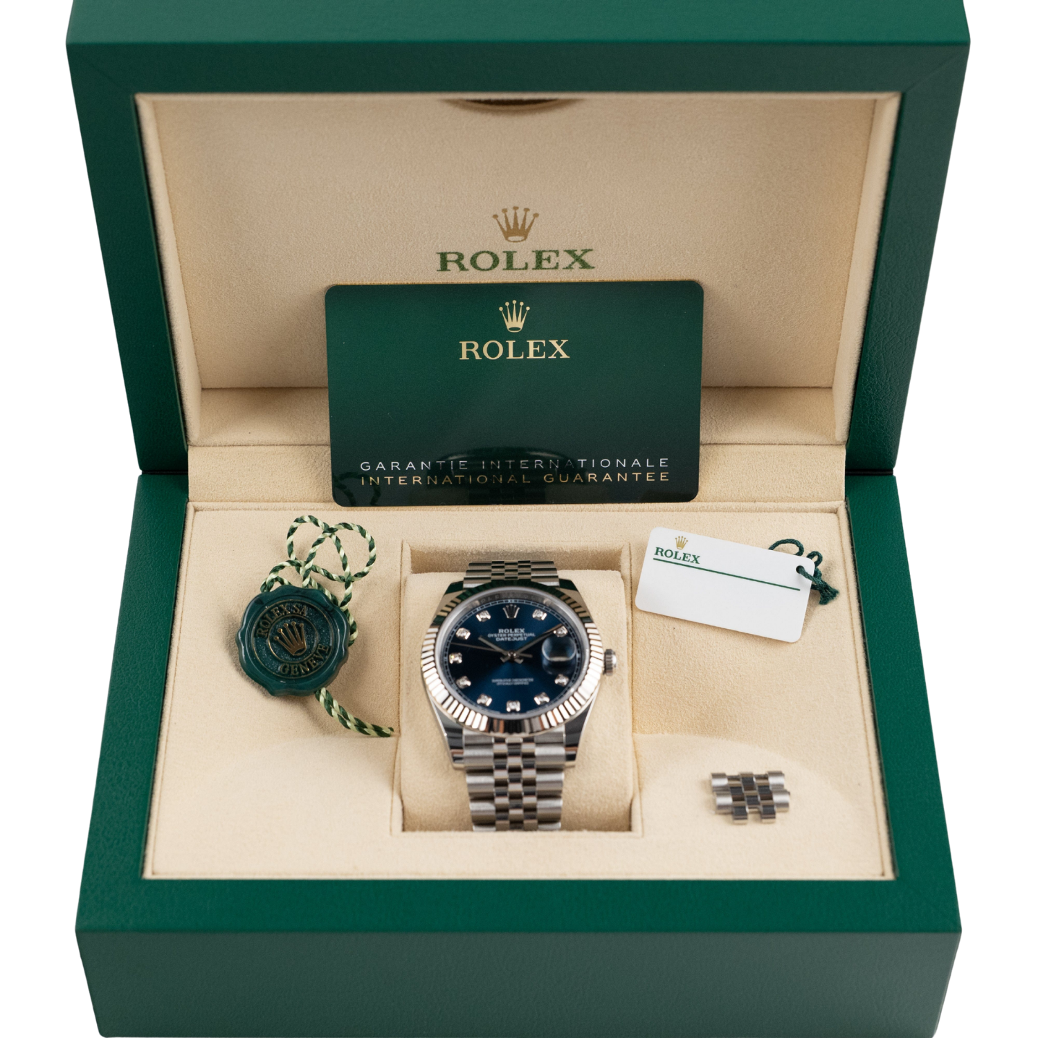 Datejust 36mm Steel & White Gold Blue Dial Diamonds m126334-0016
