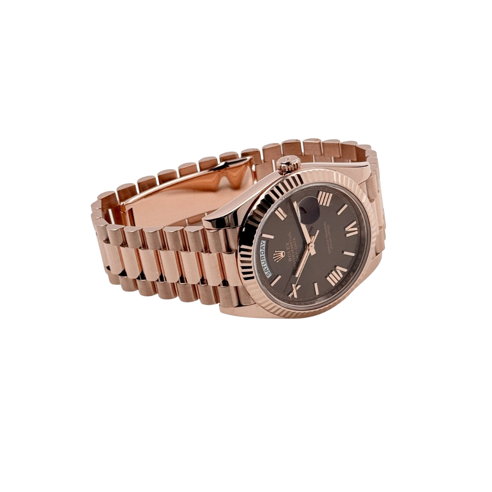 Day-Date 40mm 228235 Rose Gold Chocolate Roman Dial (2025)
