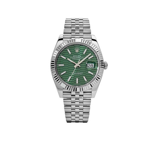 Datejust 41 126334 Stainless Steel Green Motif Dial Jubilee