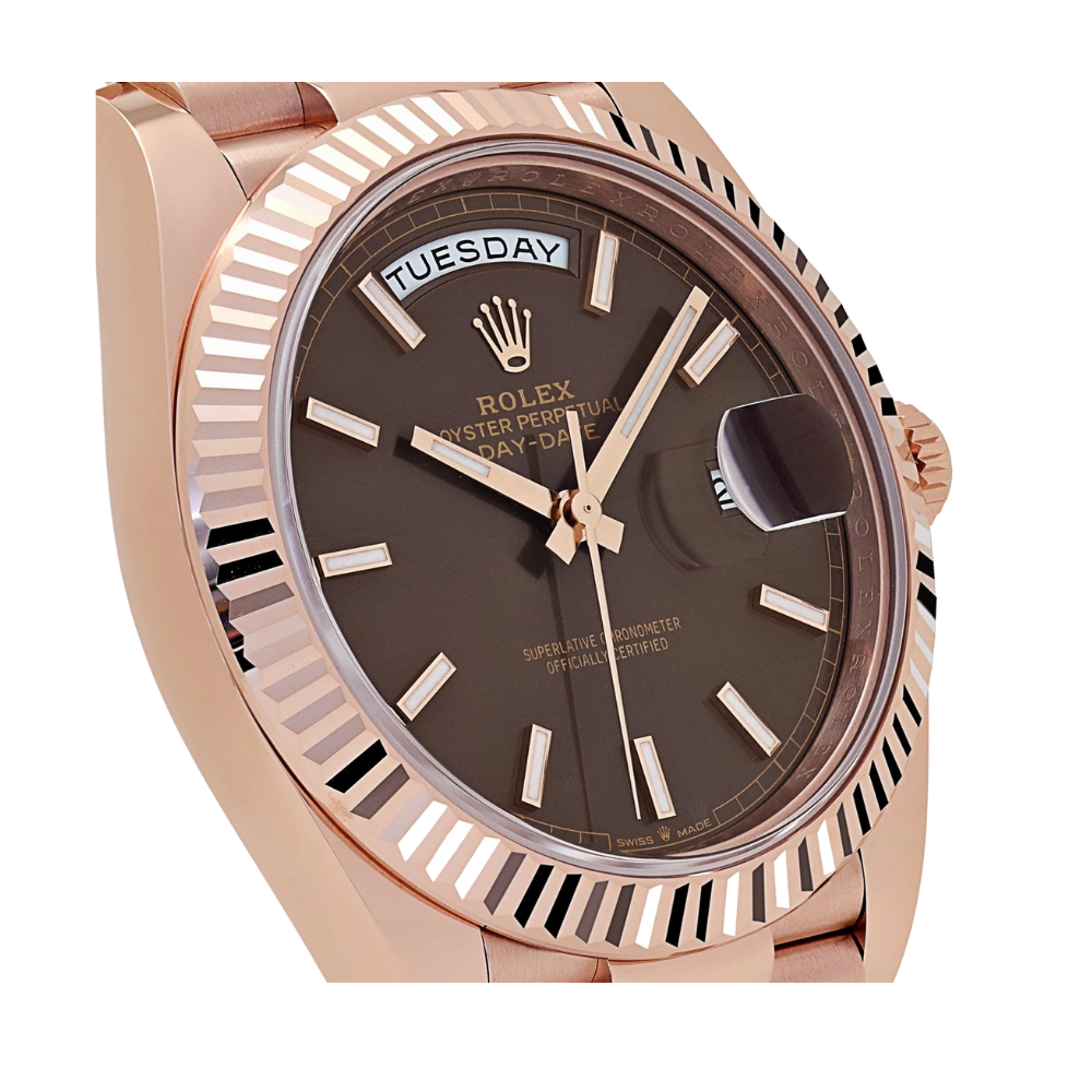 Day-Date 40mm 228235 Rose Gold Chocolate Roman Dial (2025)