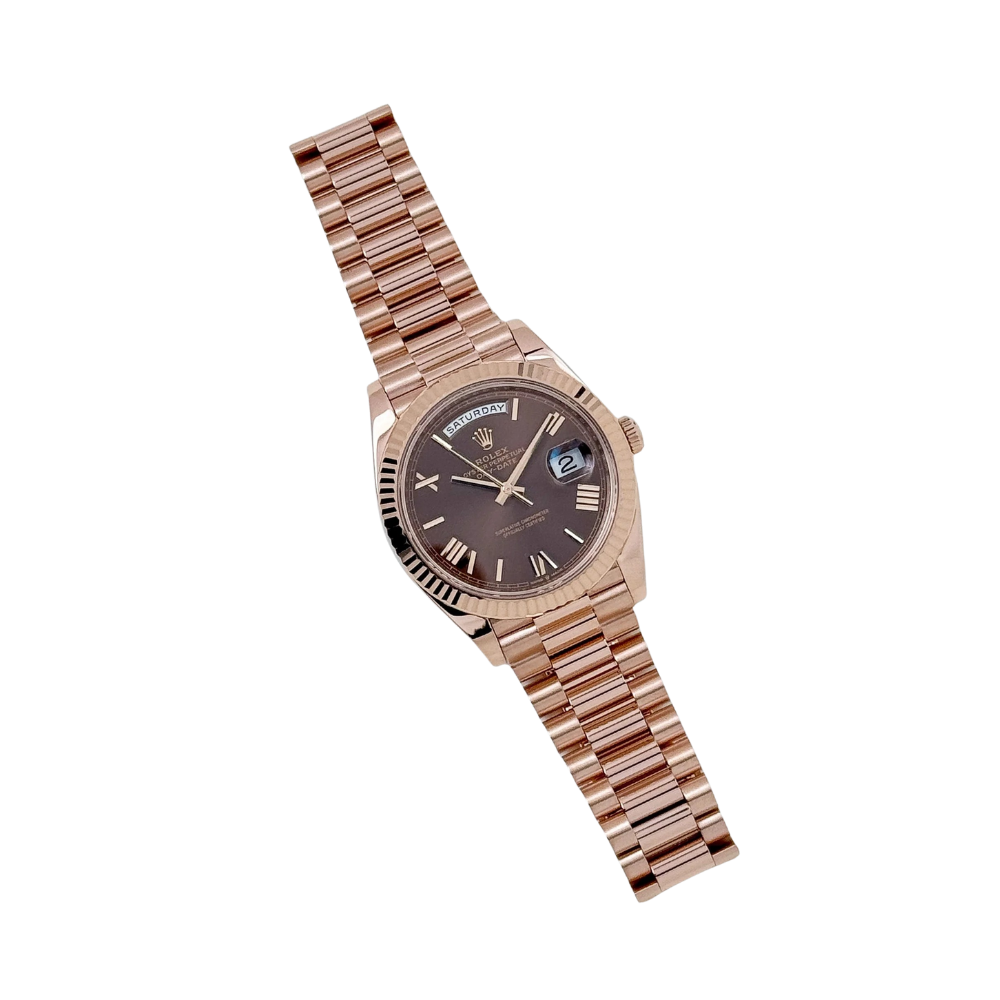 Day-Date 40mm 228235 Rose Gold Chocolate Roman Dial (2025)