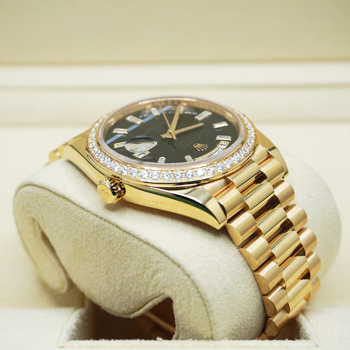 Day-Date 40 Presidential 228348RBR Diamond Bezel Baguette Onyx Dial