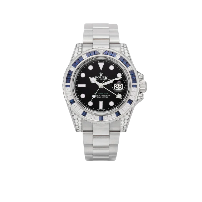 GMT-Master II, Reference 116759SA White Gold Diamond And Sapphire