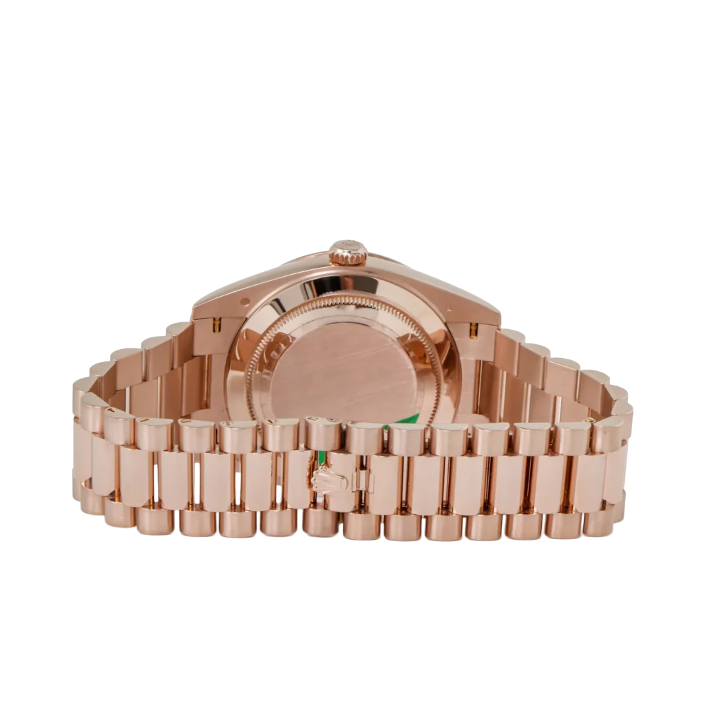 Day-Date 40 228345 Rose Gold Black Dial Diamond Bezel