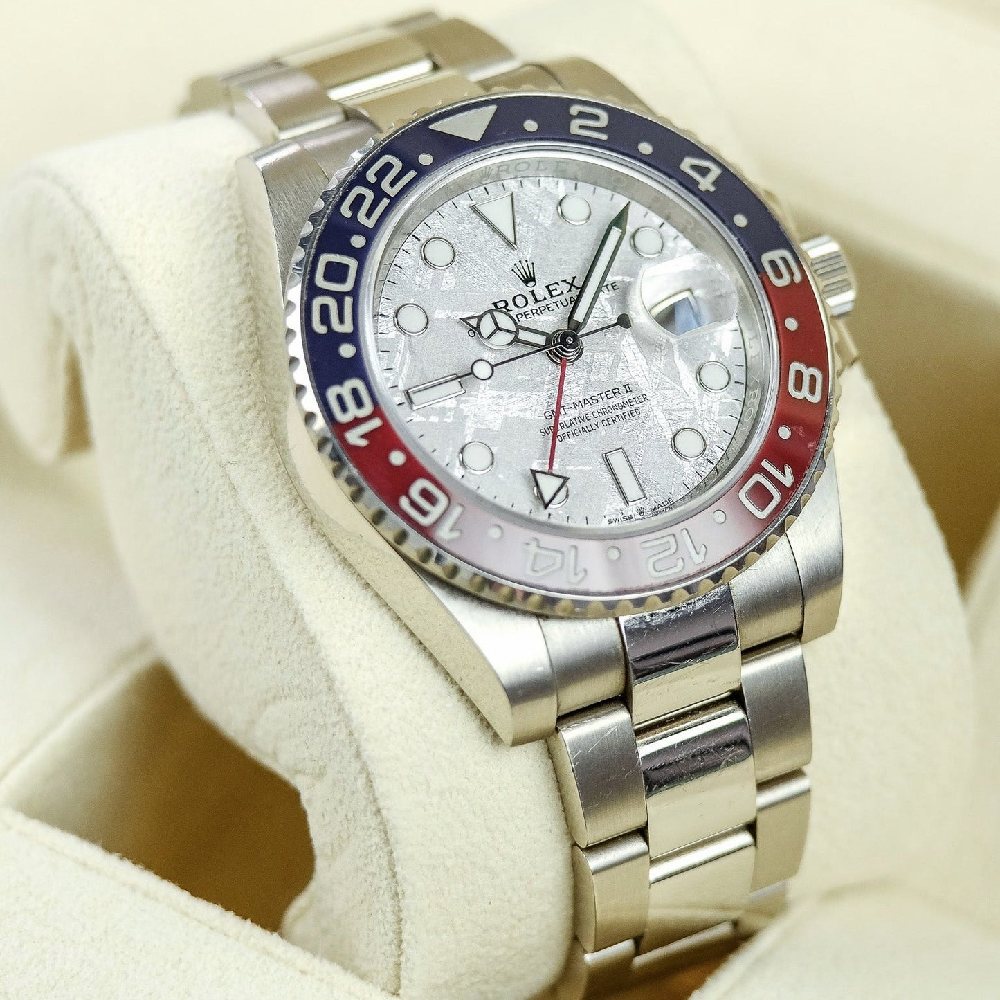 GMT-Master II Pepsi White Gold Meteorite Dial 126719BLRO-0002 New