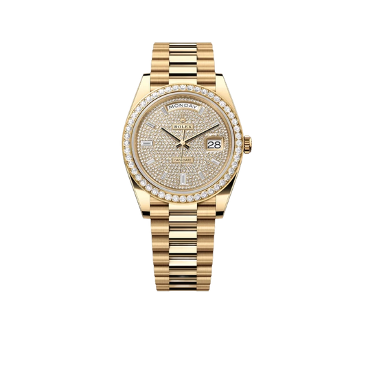 Day-Date 40 228348RBR Yellow Gold Diamond Dial Diamond Bezel