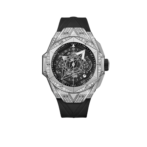 Big Bang Sang Bleu II Titanium Pave 45mm 418.NX.1107.RX.1604.MXM20