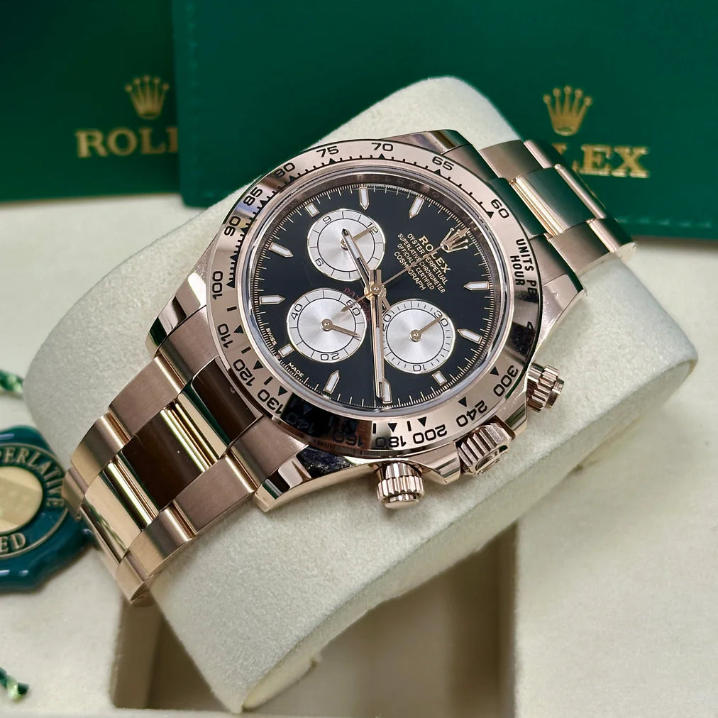 Daytona 40mm Everose Gold Black Dial - 126505