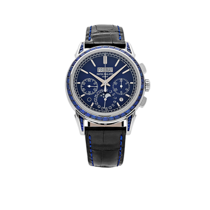 Grand Complications 41mm 5271/11P-010 Perpetual Calendar Chronograph Platinum Baguette Sapphires