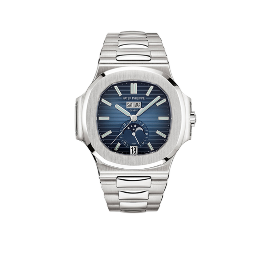 Nautilus 40mm 5726/1A-014 Annual Calendar Moon Phases Stainless Steel Blue Dial