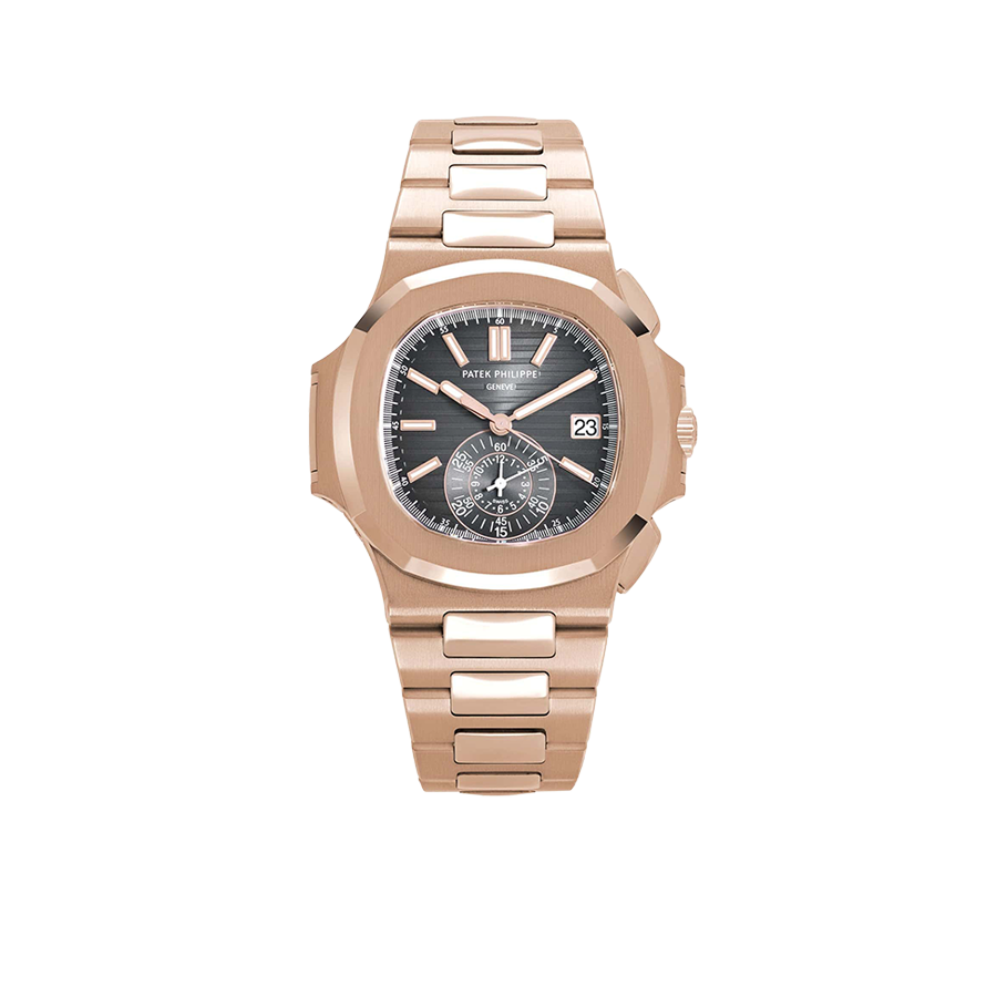 Nautilus 40mm 5980/1R-001 Chronograph Date Rose Gold Black Dial