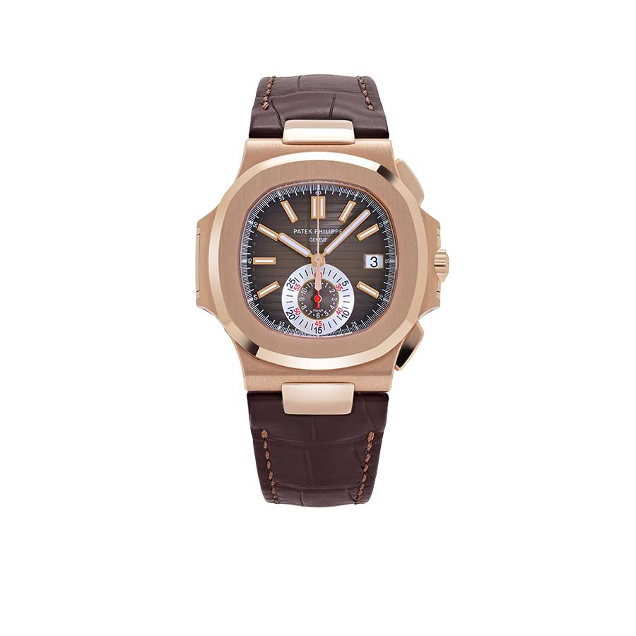 Nautilus 40mm 5980R-001 Chronograph Rose Gold Brown Dial