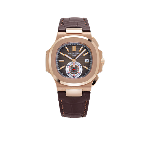 Nautilus 40mm 5980R-001 Chronograph Rose Gold Brown Dial