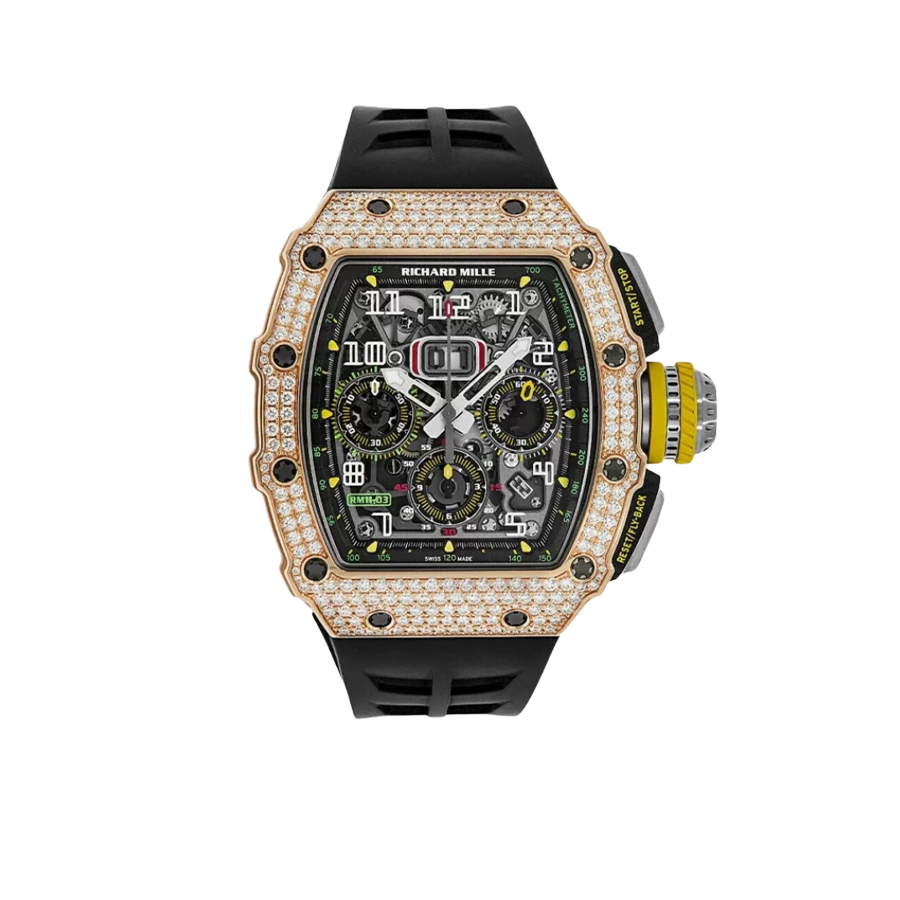 RM 11-03 Flyback Chronograph Diamond Set Rose Gold