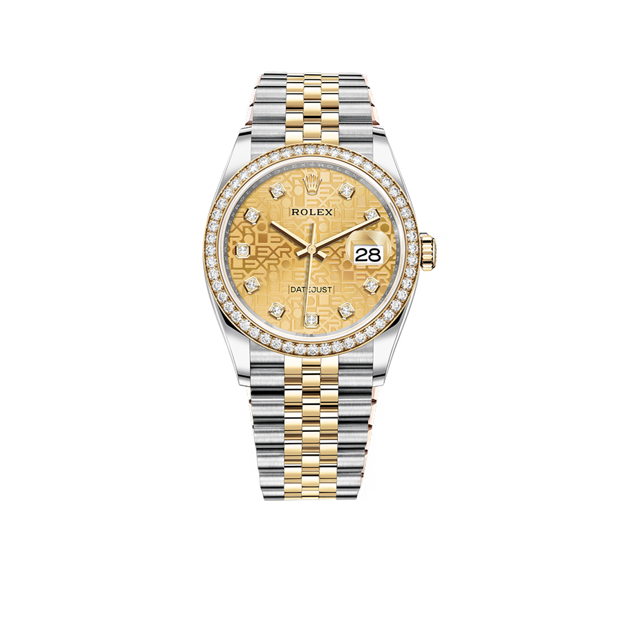 Datejust 36mm Champagne Jubilee Diamond Dial Watch 116243