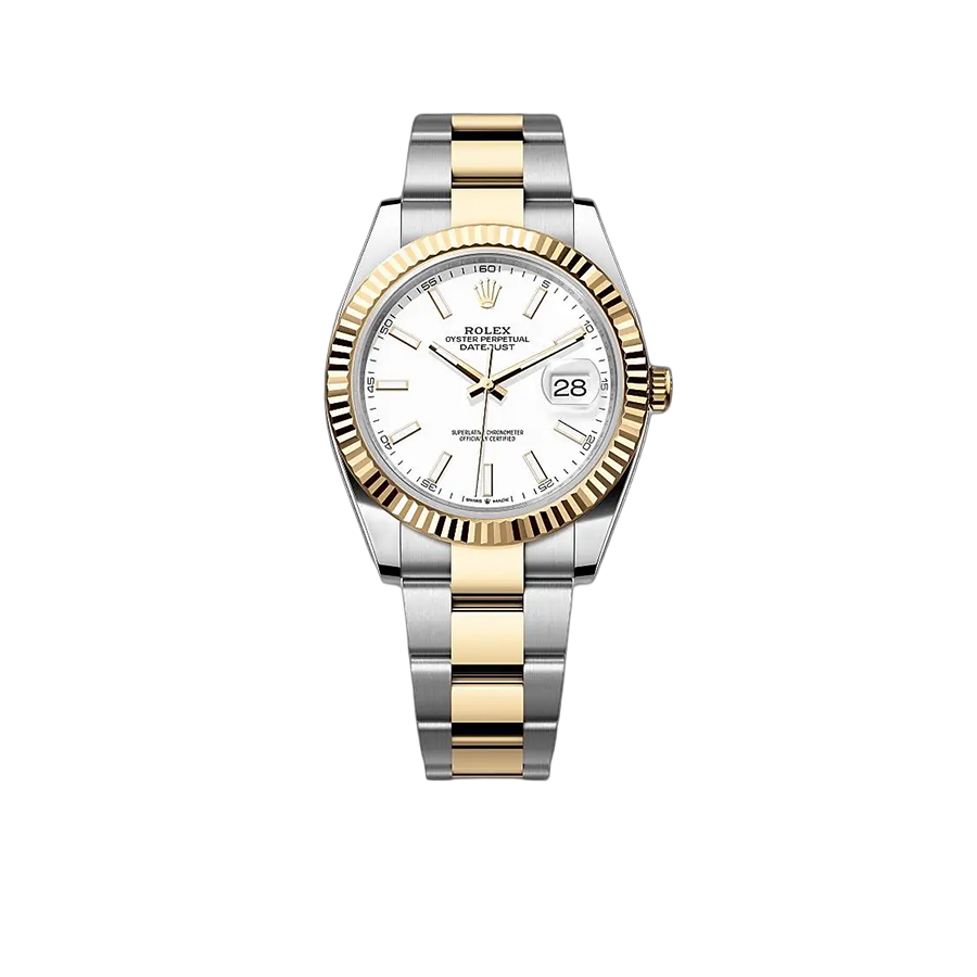 Datejust 41mm White Dial, Yellow Roleso 126333-0015