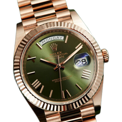Day-Date Oyster Everose gold 40mm Green Olive 228235