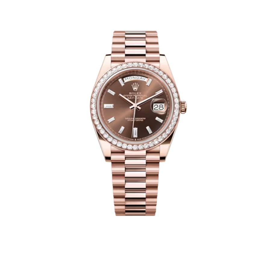 Day-Date 40mm President Rose Gold Diamond Mens Watch 228345