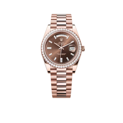 Day-Date 40mm President Rose Gold Diamond Mens Watch 228345