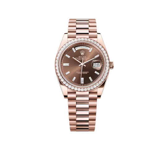 Day-Date 40mm President Rose Gold Diamond Mens Watch 228345