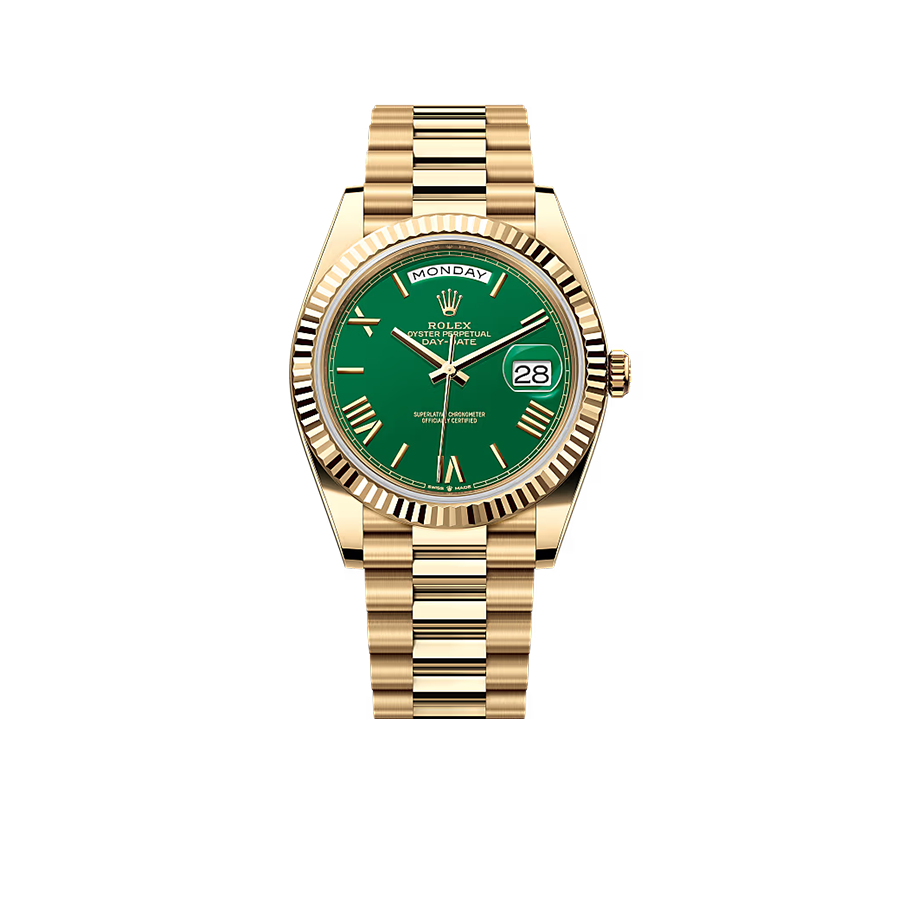 Day-Date 40mm Green Roman Yellow Gold 228238