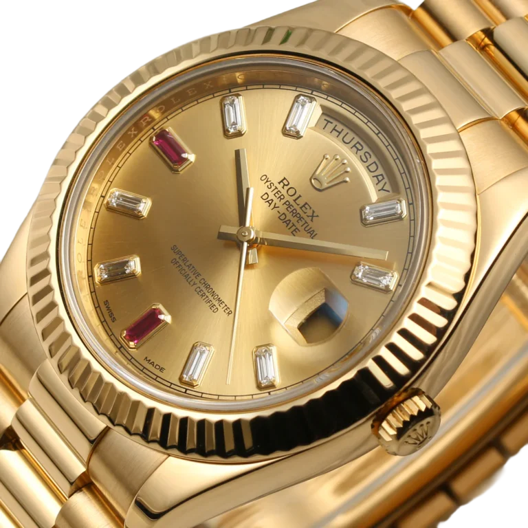 President Day-Date II 41mm 218238 18k Yellow Gold & Ruby Dial