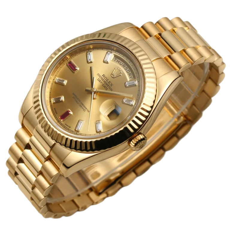 President Day-Date II 41mm 218238 18k Yellow Gold & Ruby Dial