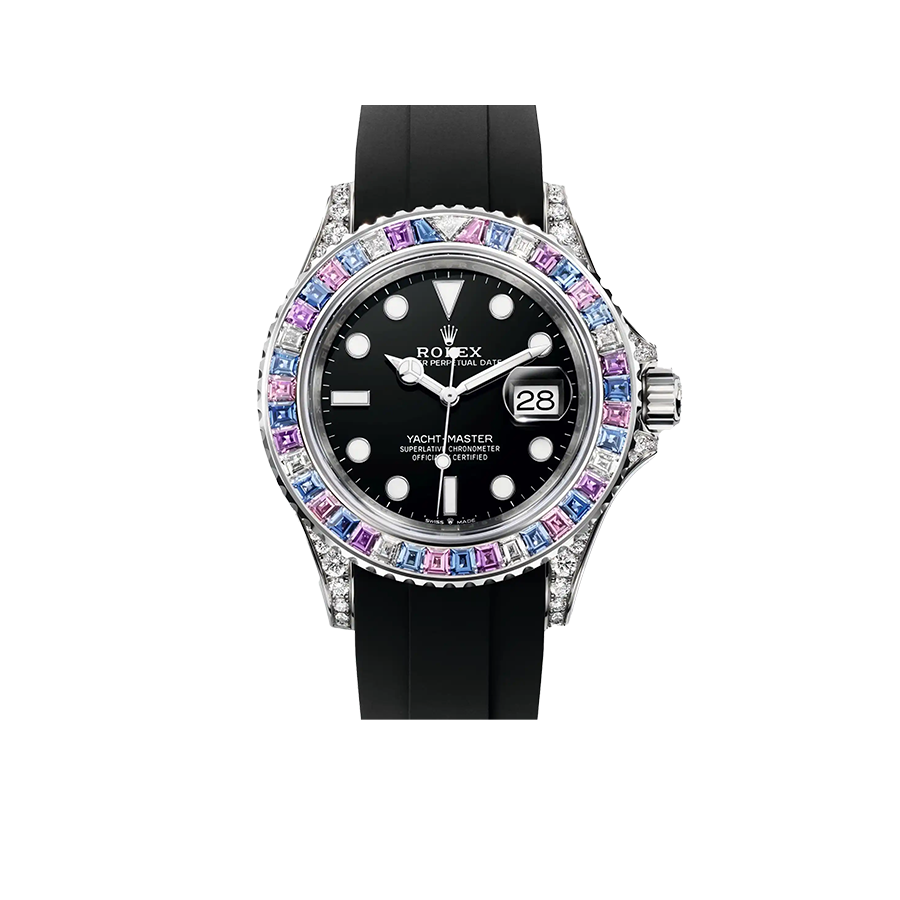 Yacht-Master Cotton Candy 40mm White Gold Black Dial Oysterflex 126679SABR