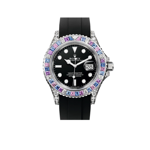 Yacht-Master Cotton Candy 40mm White Gold Black Dial Oysterflex 126679SABR