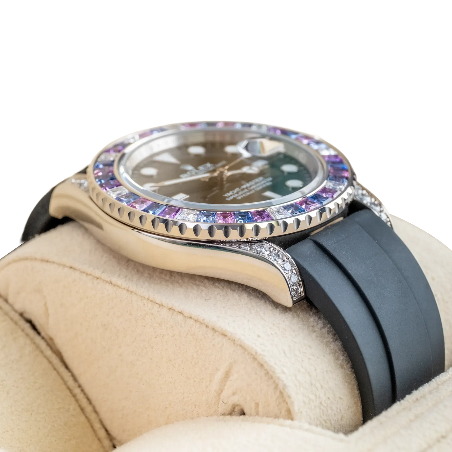 Yacht-Master Cotton Candy 40mm White Gold Black Dial Oysterflex 126679SABR