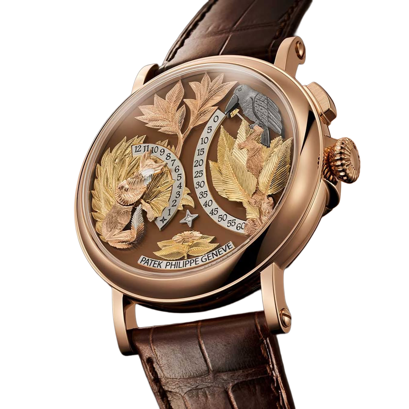 Complications 43mm 5249R-001 Hours And Minutes On Demand Automaton - The Crow and the Fox Rose Gold Matara