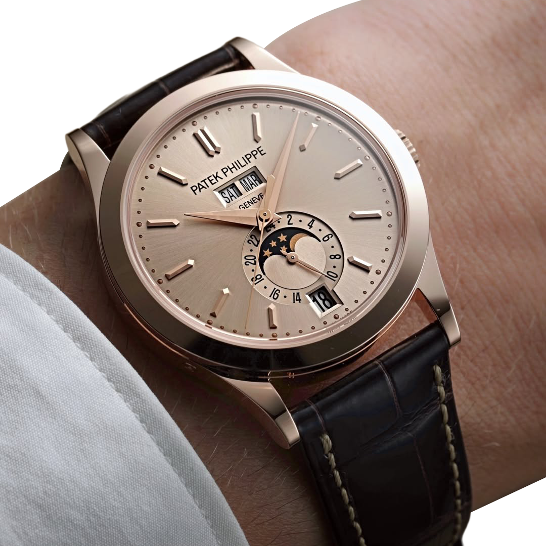 Complications 38mm 5396R-016 Annual Calendar Moon Phases Rose Gold Sand Beige Dial