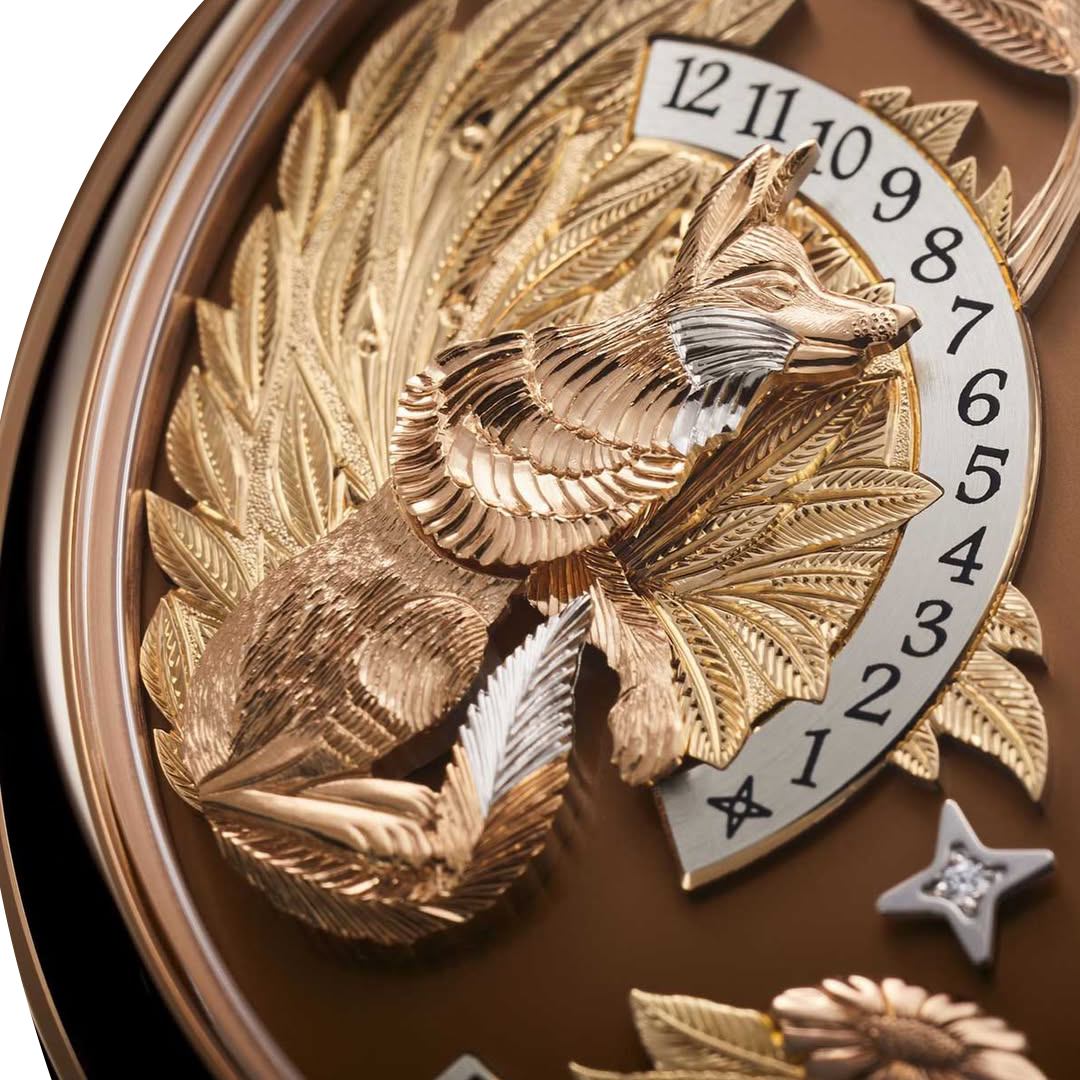 Complications 43mm 5249R-001 Hours And Minutes On Demand Automaton - The Crow and the Fox Rose Gold Matara